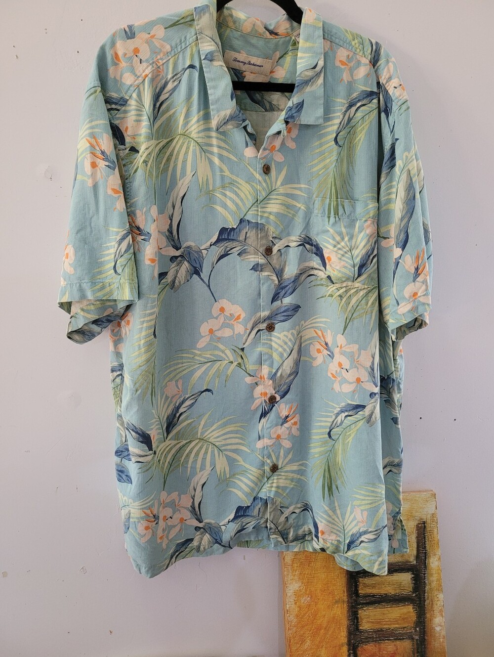 Tommy Bahama XXXL Island Breeze Men’s Light Blue Tropical Hawaiian Shirt